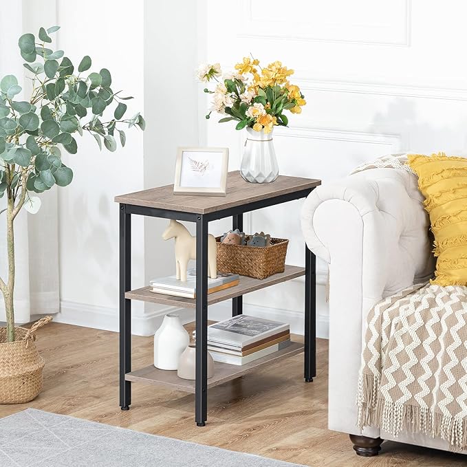 HOOBRO End Table, Simple Rustic Side Table - Image 2