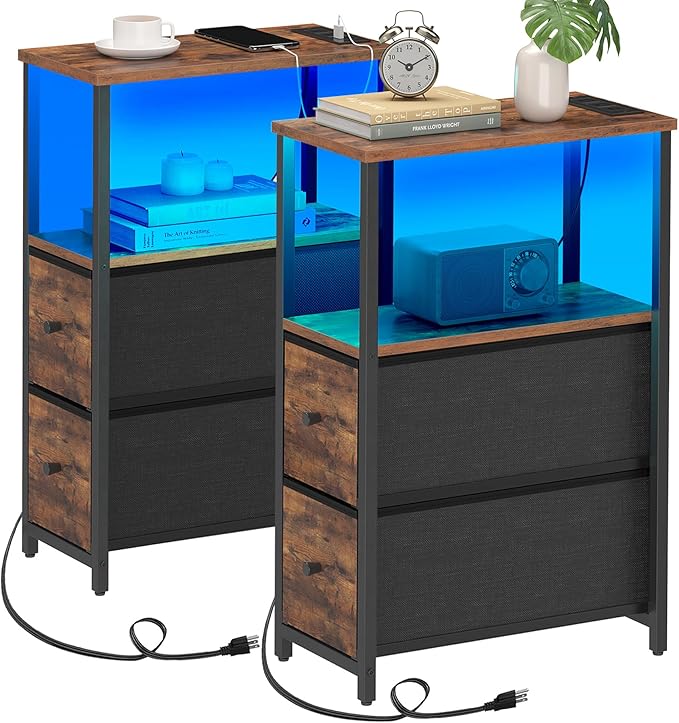 TUTOTAK Small Narrow LED End Table by WelcometotheTUTOTAKHome