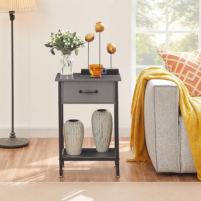 VECELO Nightstands, Industrial Side Table/End Tables - Image 2