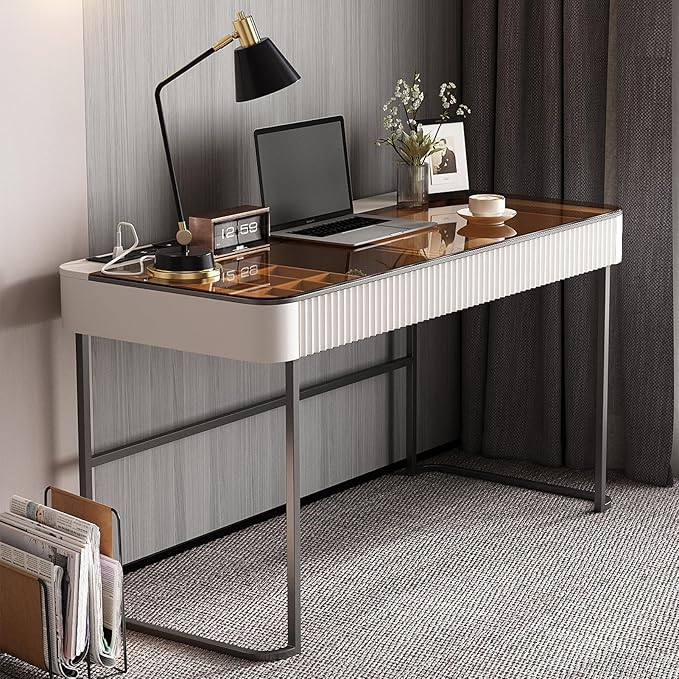 Lartis Office Desk with Drawer - Image 7