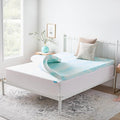 Linenspa 3 Inch Gel Swirl Memory Foam Mattress Topper – Cooling Gel Infused – by Linenspa