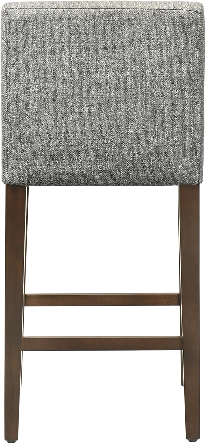 CHITA Counter Height Bar Stools Set of 3, Fabric in Fog Grey - Image 6