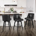 Counter Height Swivel Bar Stools Set of 3, 26 Inch Bar Stools by AMICLIBER