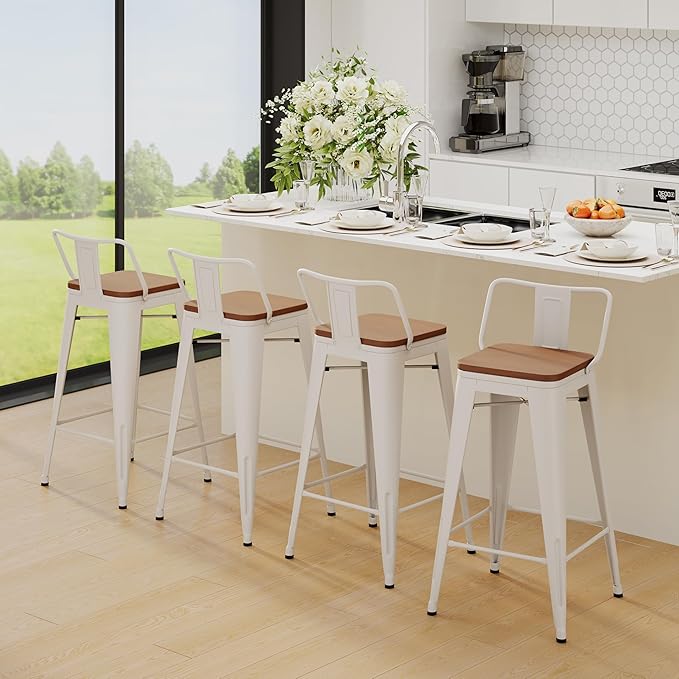 Yongchuang 30 inch Bar Stools Set of 2 Kitchen Bar Height Chairs - Image 7