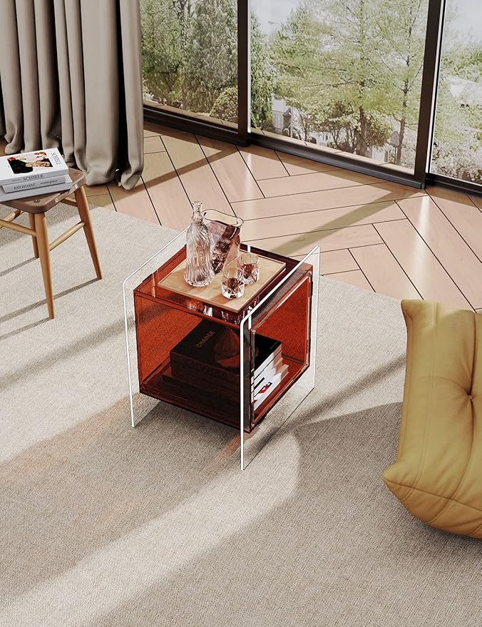 Acrylic Nightstand Colorful Bedside Table - Image 6