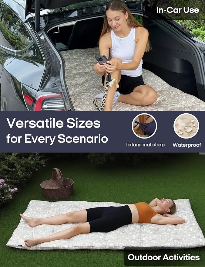 Syrinx Japanese Floor Futon Mattress, Foldable Tatami Sleeping Pad - Image 6