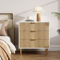 GarveeHome Natural Dresser, Modern 3 Drawer Dresser by GarveeHome