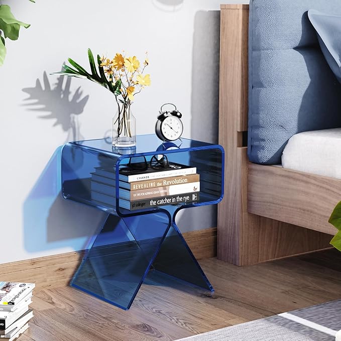 Acrylic Nightstand Side Table Modern Design Clear Home Decor Display End Table - Image 7