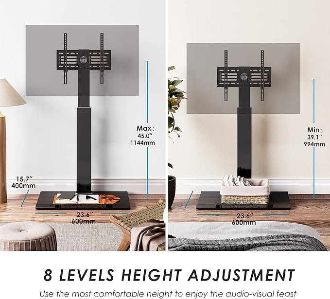 FITUEYES Iron Base Universal Floor TV Stand - Image 4