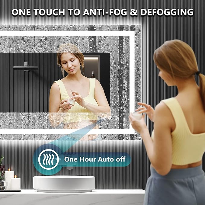 48x36 Inch LED Bathroom Mirror - Image 5