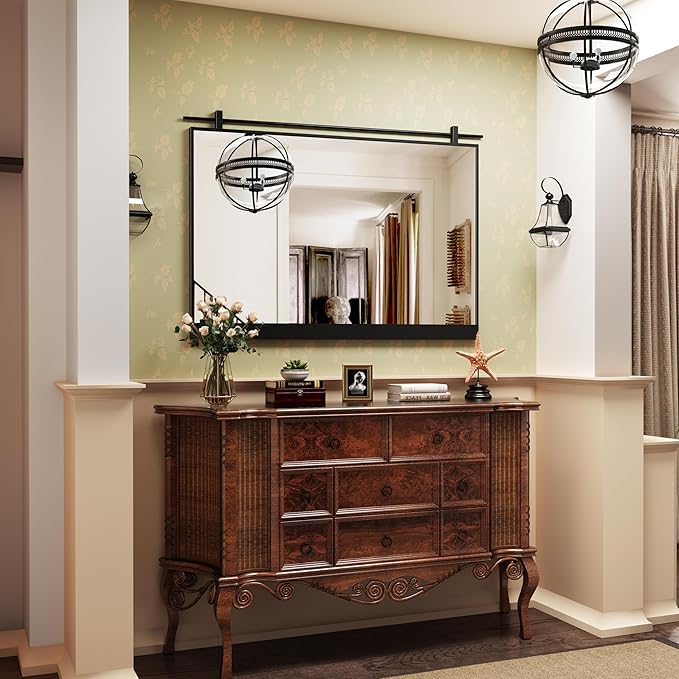 40x28 Inch Rectangle Bathroom Vanity Mirror - Image 2