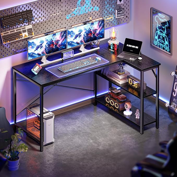 Huuger L Shaped Desk, 47 Inches Computer Desk - Image 6