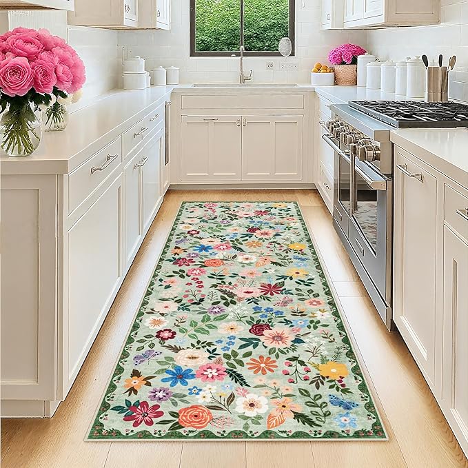 Runner Rug for Entryway: 2x10 Kitchen Rugs Non Slip Washable Ultra-Thin Soft by PLHXFRSoftAreaRugs