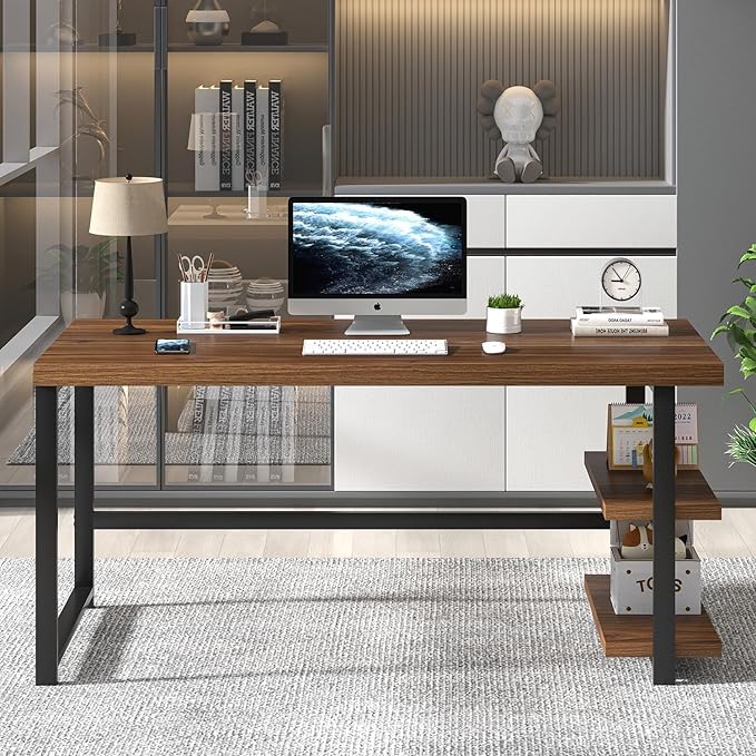 FOLUBAN Modern Computer Desk for Home Office, Large Writing Table - Image 7