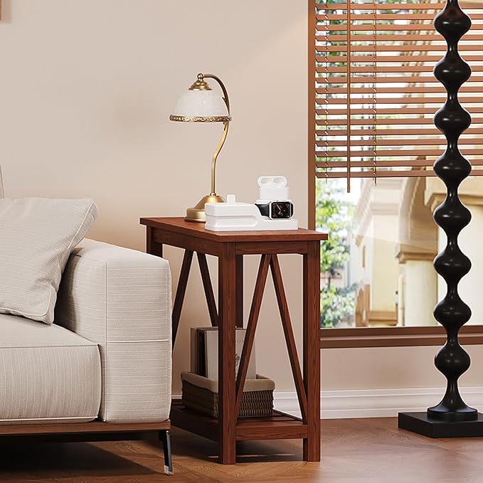 ChooChoo Farmhouse End Table, Narrow Side Table, Slim End Table - Image 4