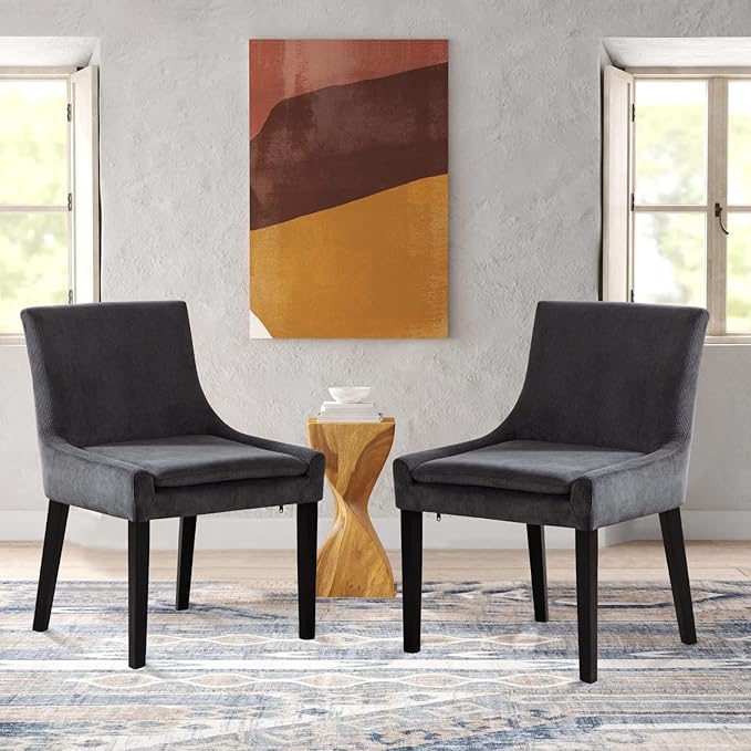 COLAMY Modern Dining Chairs Set of 6, Upholstered Corduroy Accent Side Leisure - Image 10