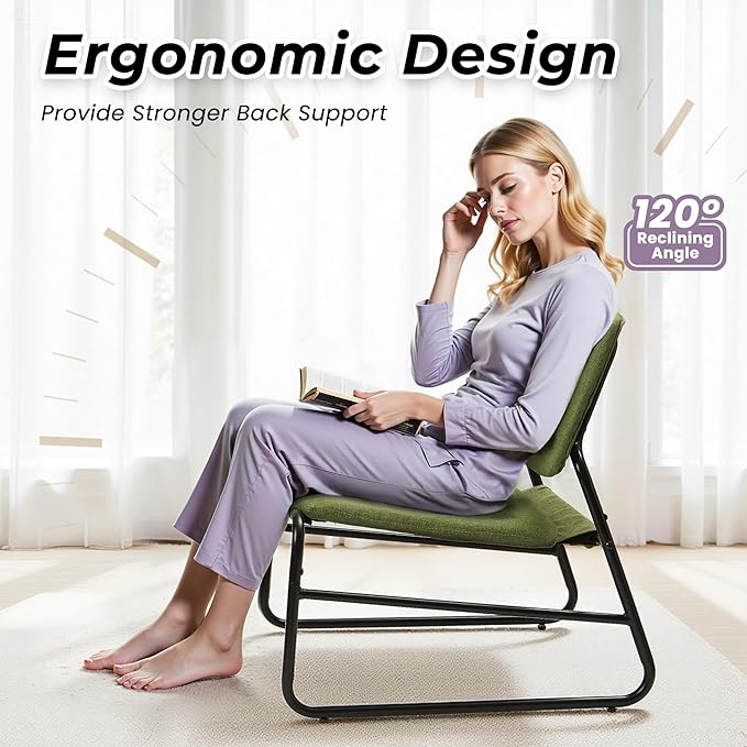 DAICO Modern Accent Chair Comfy Living Room Chair Armless Sling Accent Chairs - Image 4