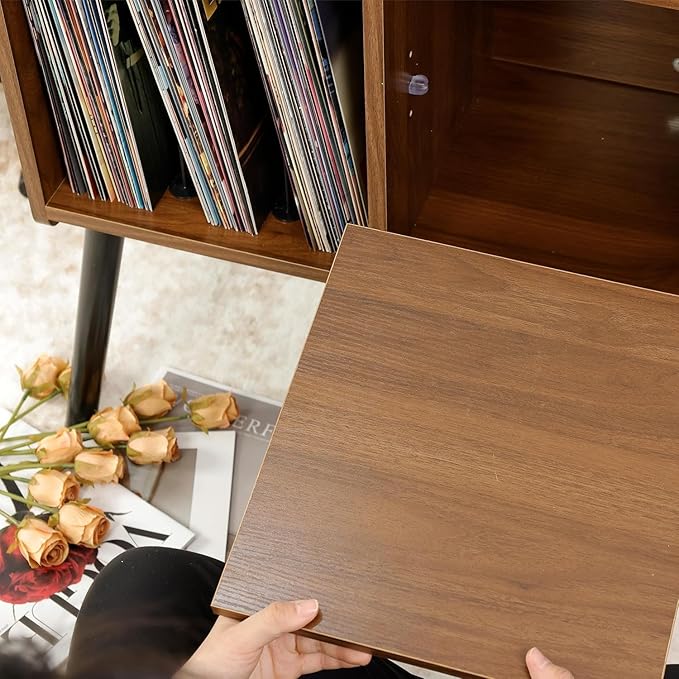 Record Player Table, Mid-Century Record Player Stand - Image 6