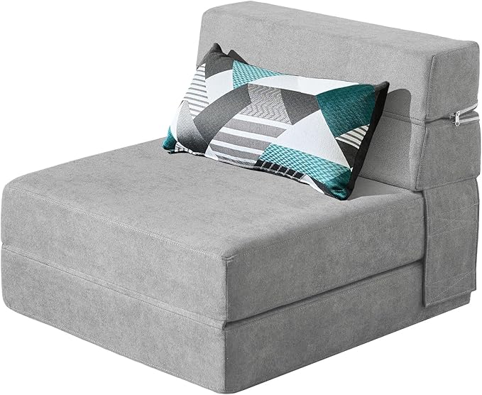 ANONER Folding Sofa Bed Couch Memory Foam Fold Out Chair Bed by ANONER