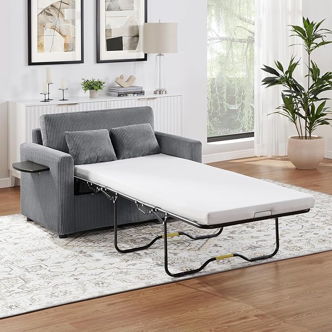 Twin Size Sofa Bed 47.2" Sleeper Sofa Loveseat Sofa by Merax