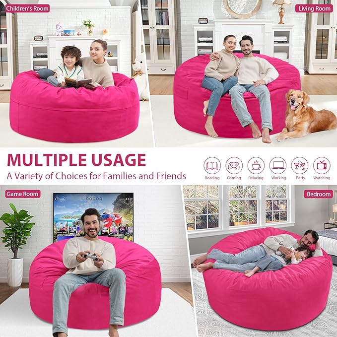 4FT Bean Bag Chair, Large Bean Bag Chairs - Image 4