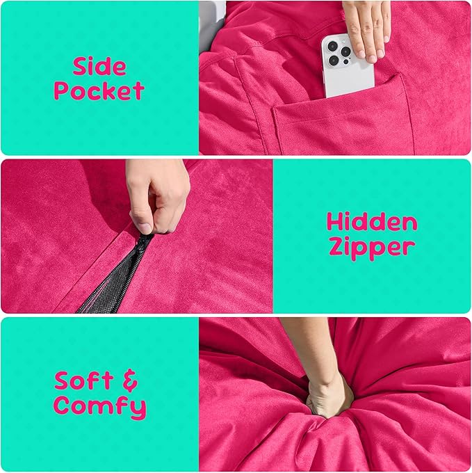 Hobestluk Bean Bag Chairs 2.5FT Bean Bag Chair - Image 7