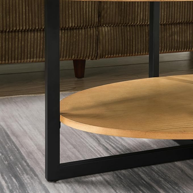 Solid Wood Oval Coffee Table - Image 7