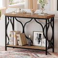IBF 39.4" Narrow Console Table, Farmhouse Entryway Table in Living Room Hallway by IBF
