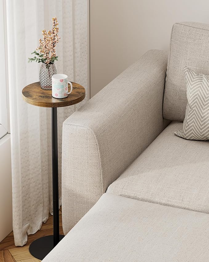 TUTOTAK Tall Round Side Table, Small End Table, Beside Table, Drink Table - Image 3