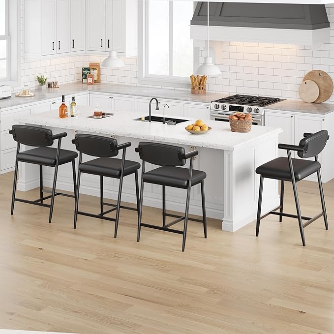 GarveeHome Counter Height Bar Stools of 4 - Image 5