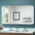 TokeShimi 48 x 24 Inch Bathroom Mirror White Vanity Wall Mirror by RefinedBathroomAccessories
