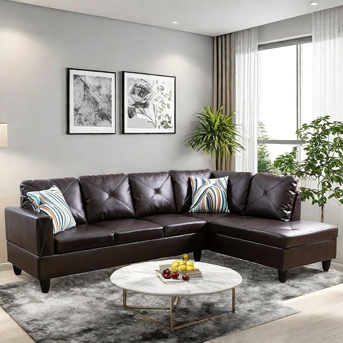 Modular Leather Sectional Couch, L Shaped Couch - Image 3