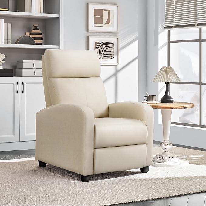 Yaheetech Modern Fabric Recliner Chair Sofa Adjustable Single Sofa - Image 2