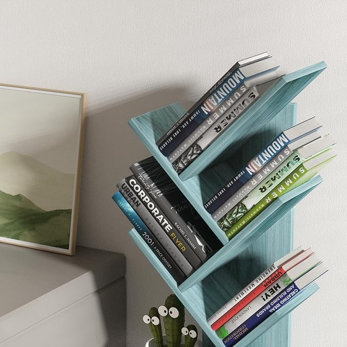 5 Tier Tree Book Shelf, Small Desktop Bookshelf - Image 7