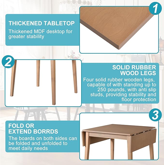 29"- 45" Extendable Dining Table - Image 3