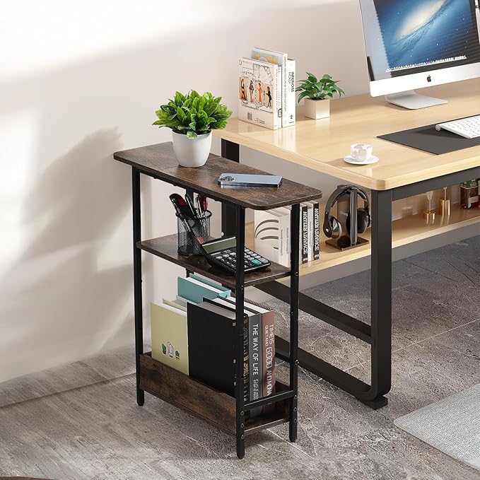 Narrow Side Table for Small Spaces, 3-Tier Small End Table - Image 6