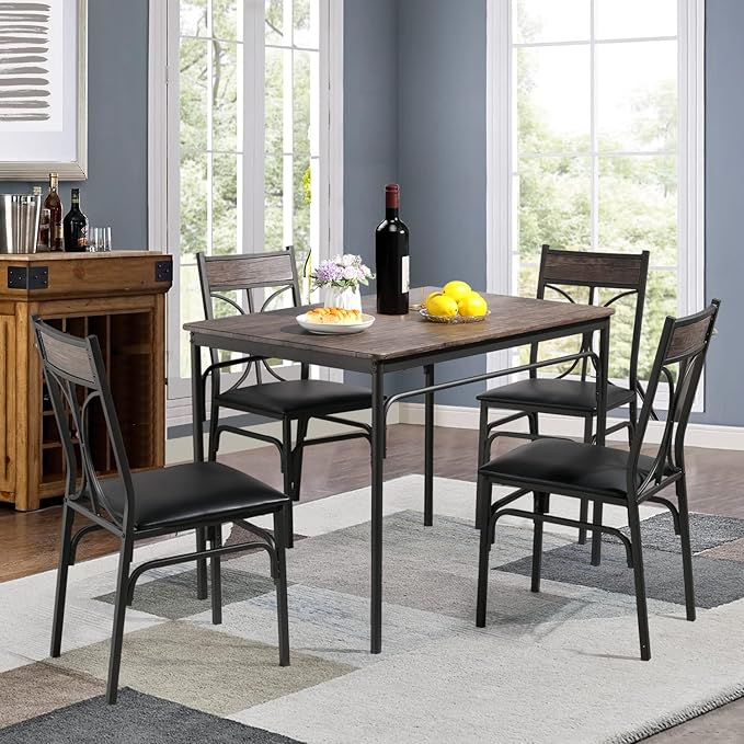 VECELO Kitchen Dining Room Table Set - Image 2