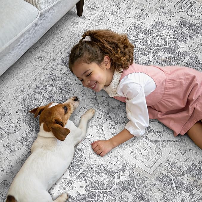 GENIMO Runner Rug 2x7, Non Slip Vintage Machine Washable Hallway Runner - Image 4