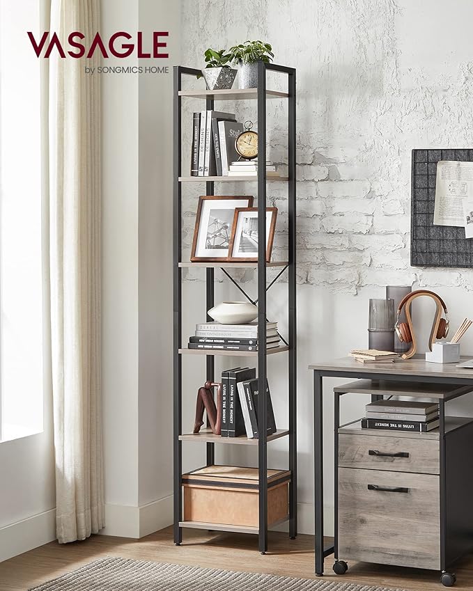 VASAGLE 6-Tier Bookshelf, Bookcase - Image 2