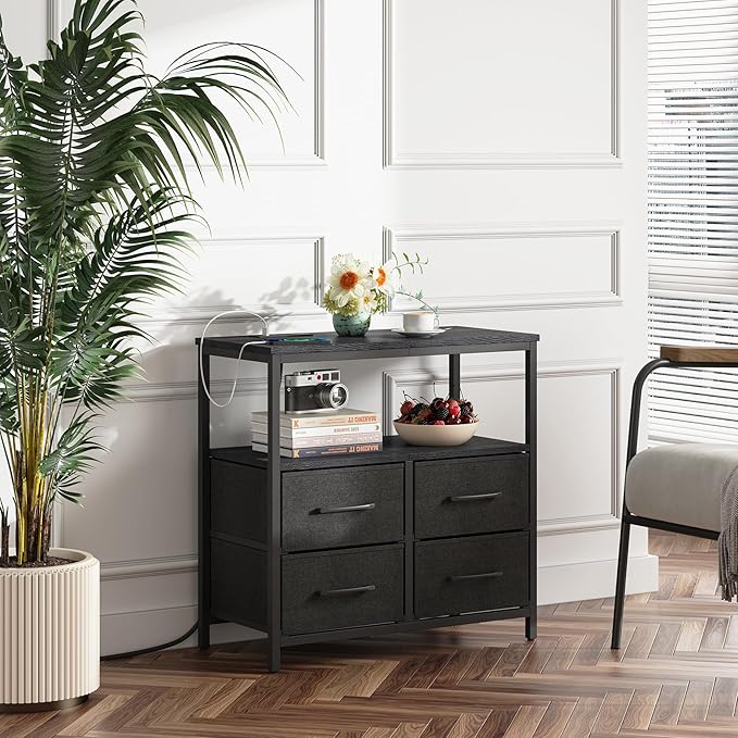 TUTOTAK Large Night Stand with Charging Station, Nightstand with USB and Type-C - Image 6