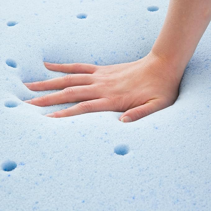 LUCID 4 Inch Gel Memory Foam Mattress Topper-Ventilated Design-Ultra Plush-Twin - Image 5