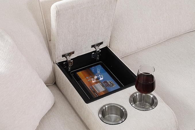 127" L-Shaped Sectional Couch - Image 4