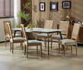Merax Upholstered Solid Wood Dining Chairs Set of 6, French Country Style by Merax