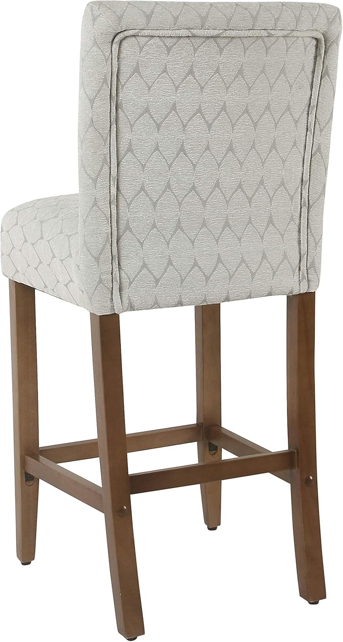HomePop Upholstered Counter Height Barstool, Textured Grey - Image 4