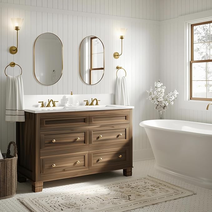 ANDY STAR Gold Oval Mirror, Brass Mirror - Image 3
