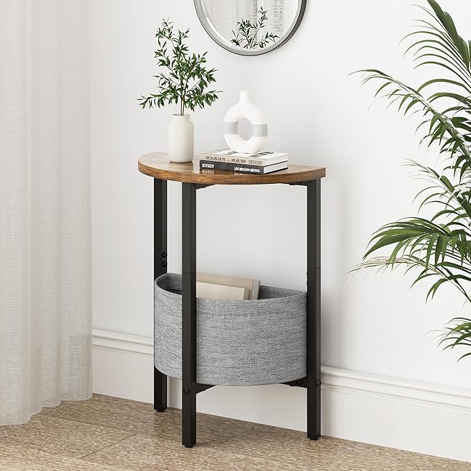 Vagusicc Small Round Side Table, Accent End Table - Image 2