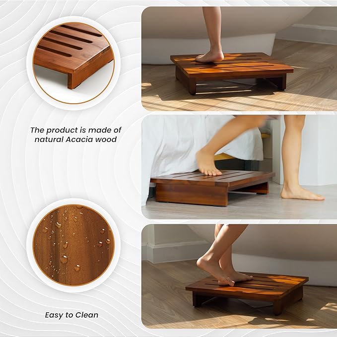 Holana 3.5in Height Wooden Step Stool - Image 3