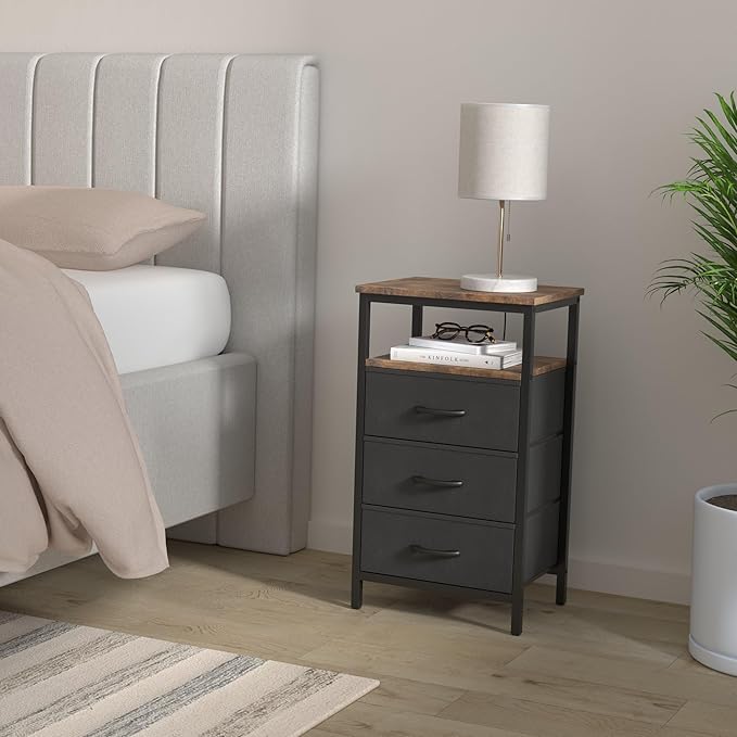 Huuger Nightstands Set of 2, 27.6 Inch End Tables - Image 2