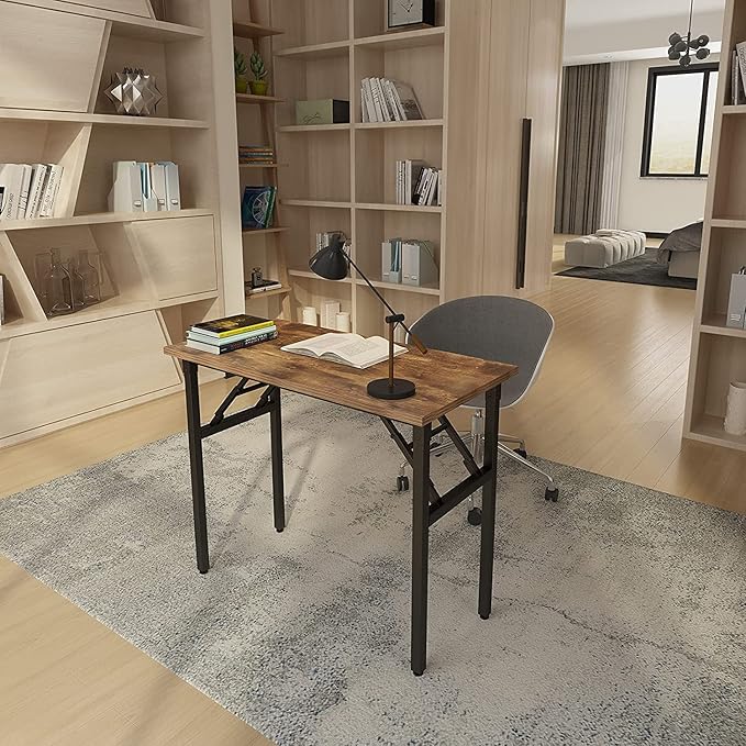 Need Small Desk 31 1/2" No Assembly Foldable Writing Table, Sturdy and Heavy - Image 3
