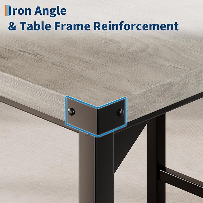 IDEALHOUSE Dining Table Set for 2 w/Counter Height Table & 2 Upholstered Bar - Image 6